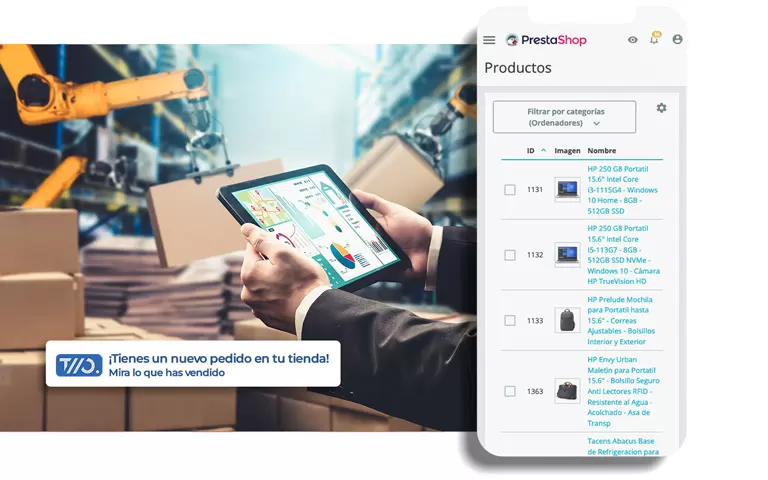 Catálogo sincronizado con el proveedor